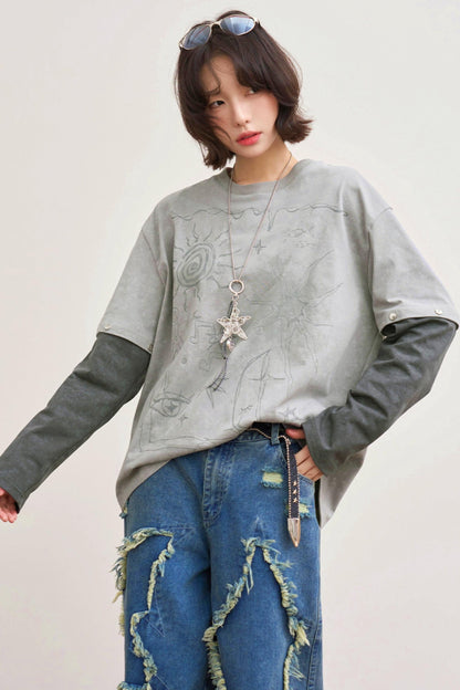 Mode Hand Painted Top