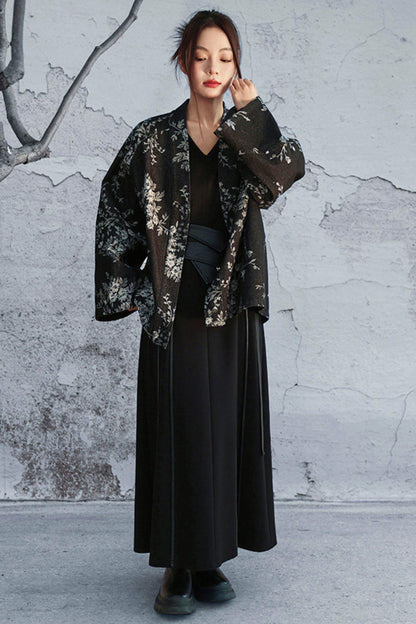 Knitted Leather Patchwork Dress