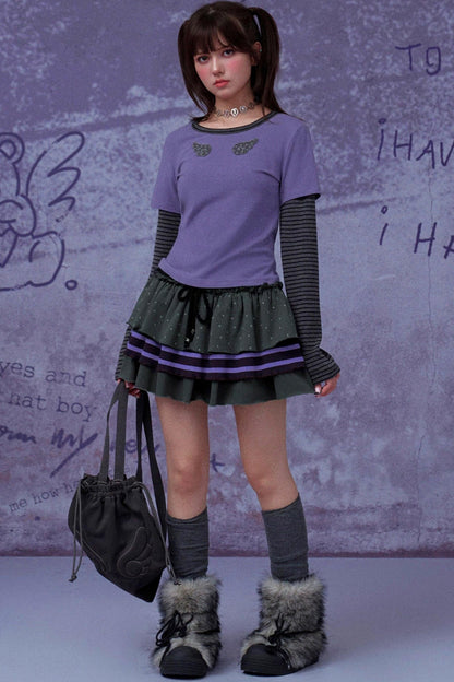 Sweet Black and Purple Tops