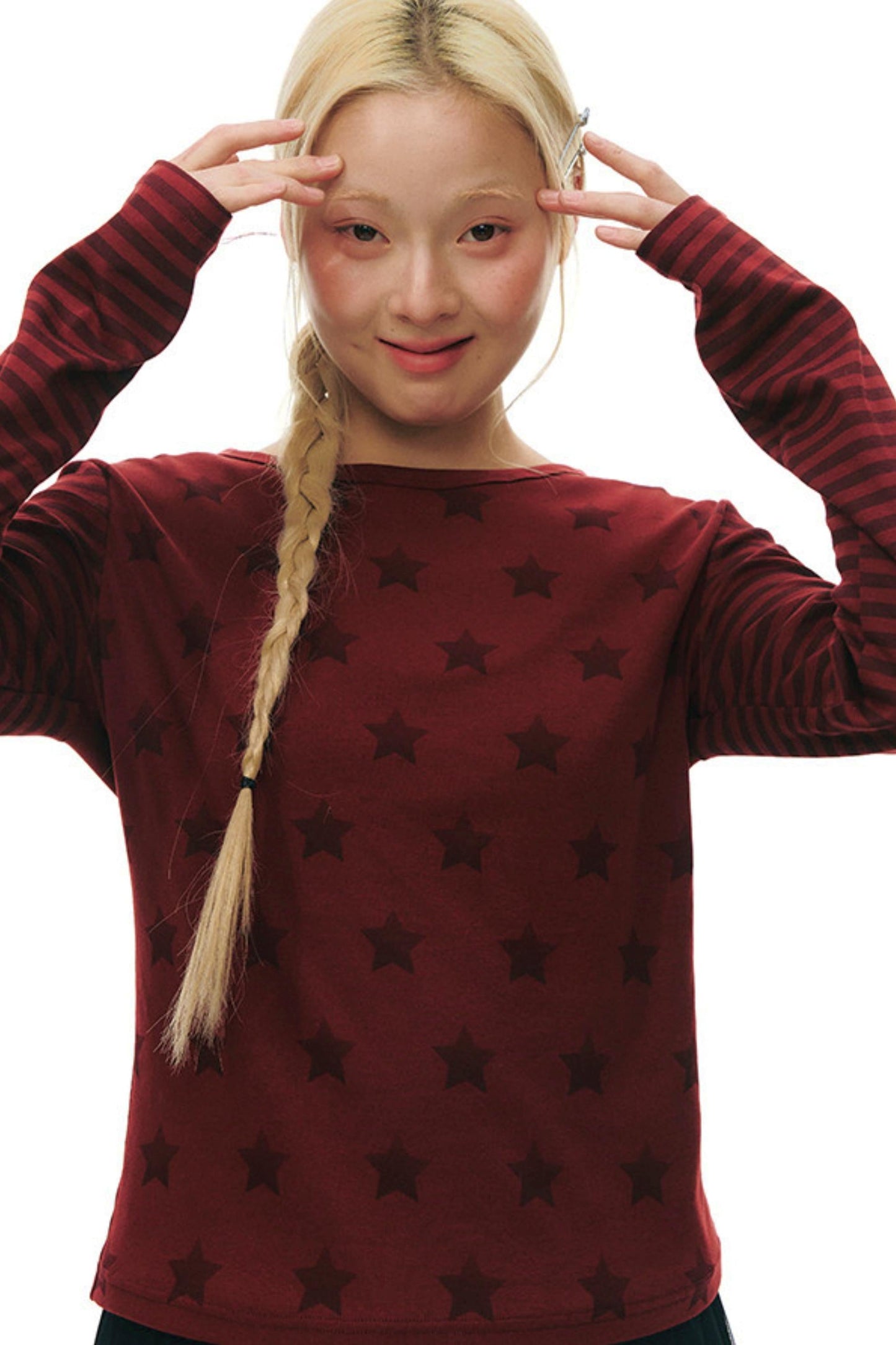 Star Striped Patchwork Top