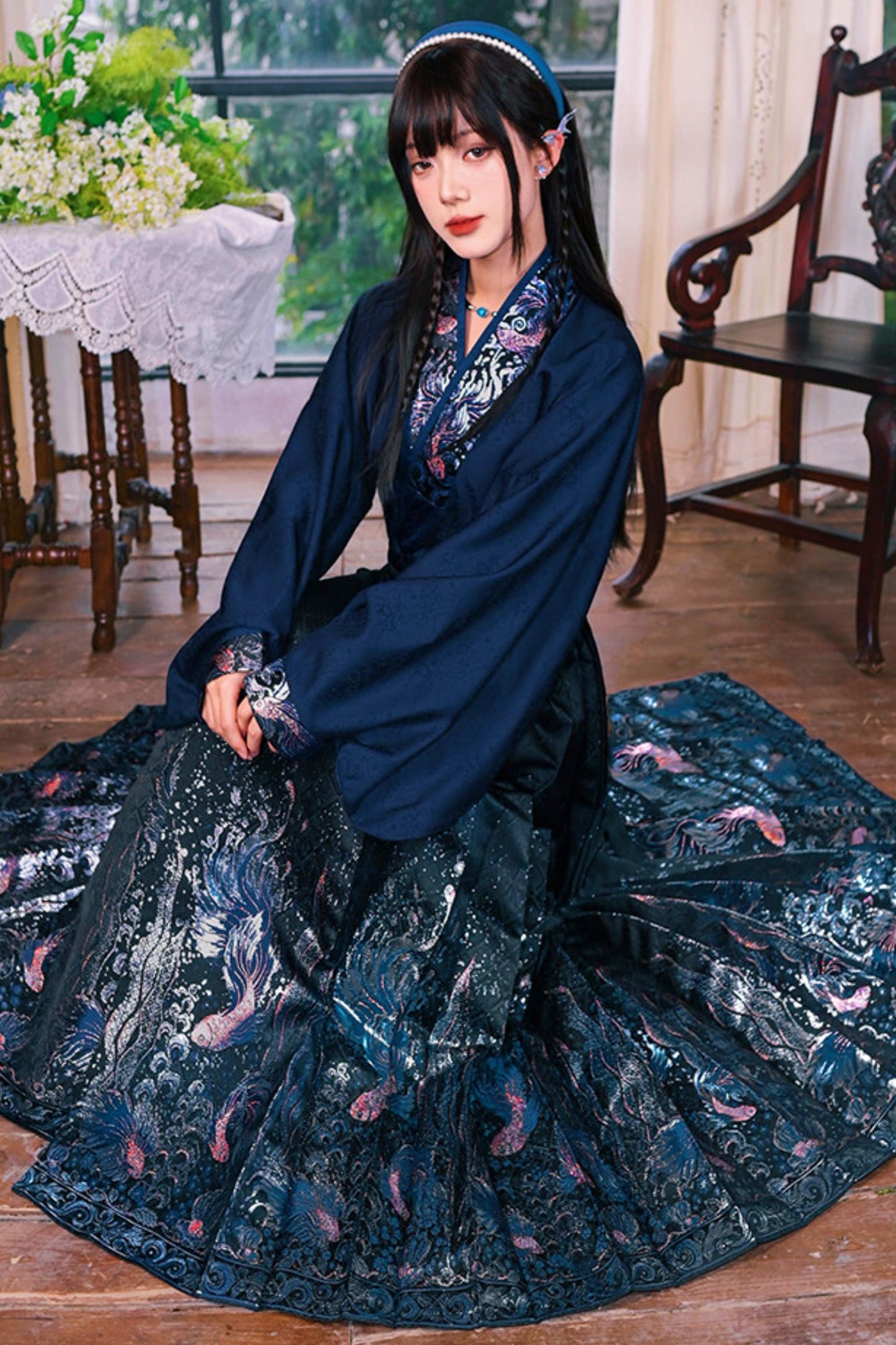 Gold Woven Hanfu Blouse