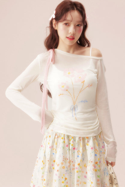Gardenia Whispering Off-shoulder Blouse
