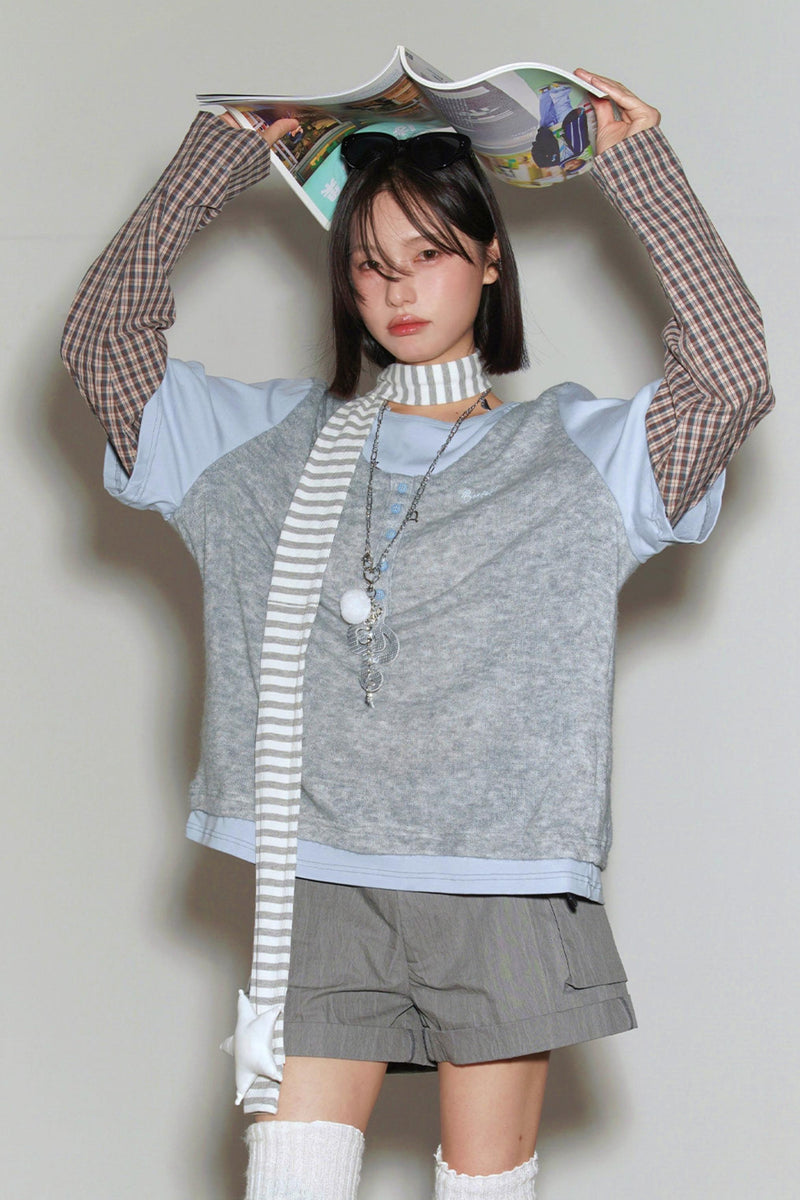 Gravity Patchwork Color Block Top