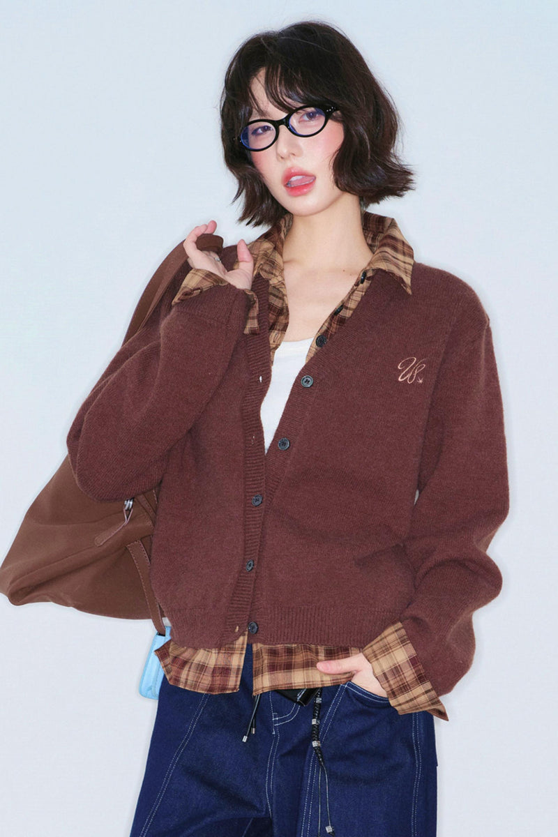 Fake Two Piece Knit Sweater
