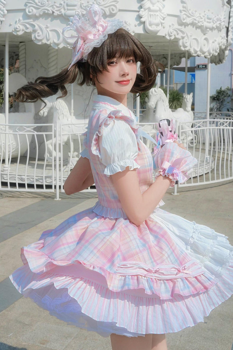Sweet Idol Lolita Skirt + Top + Belt + Leg Covers