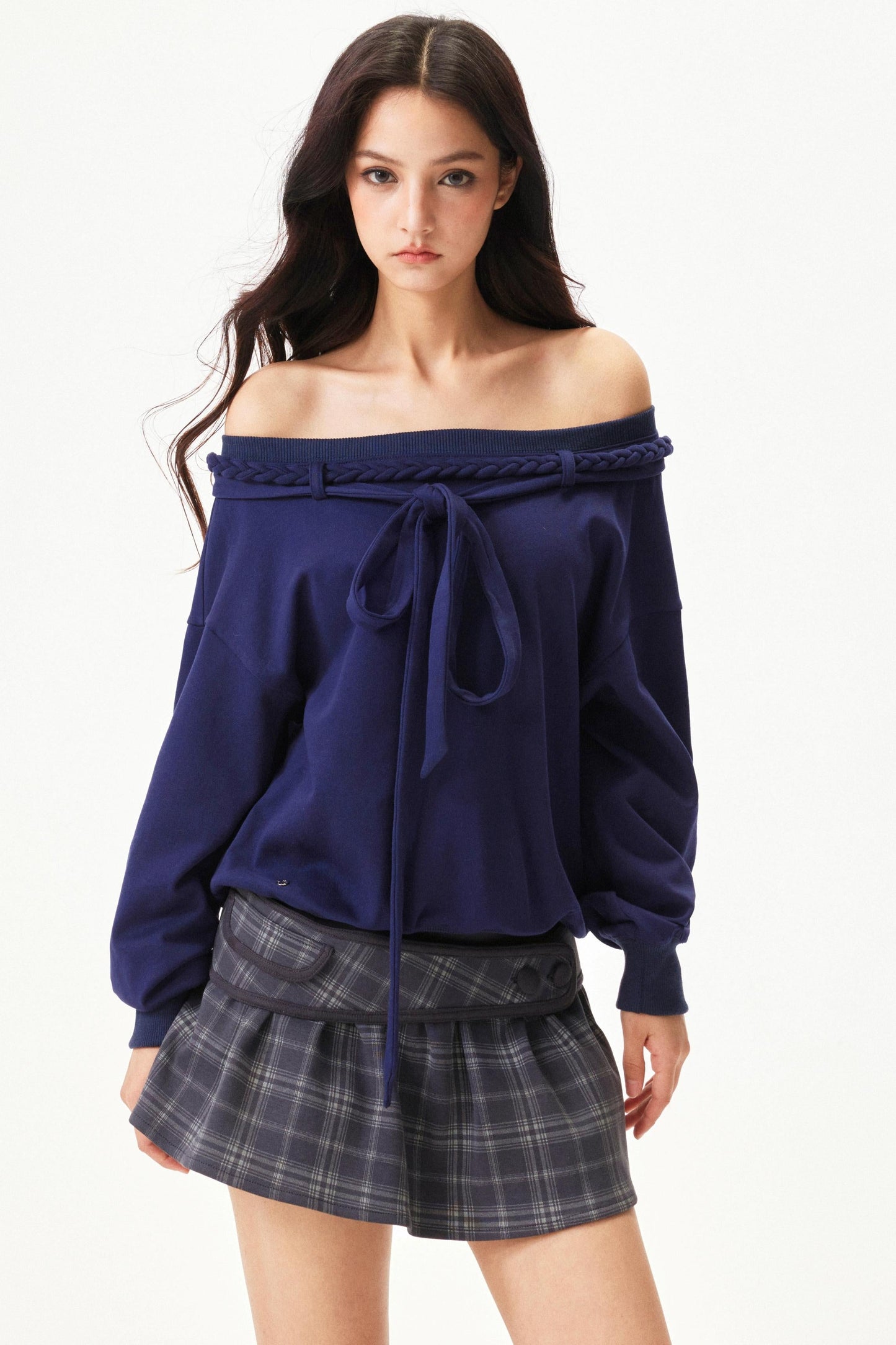 Retro Hand Knit One Shoulder Top
