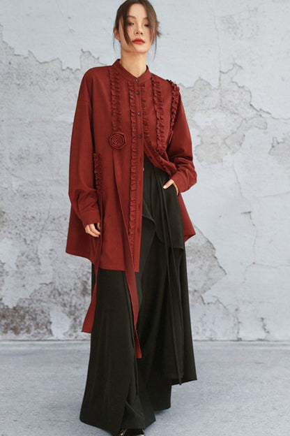 Burgundy Rose Blouse