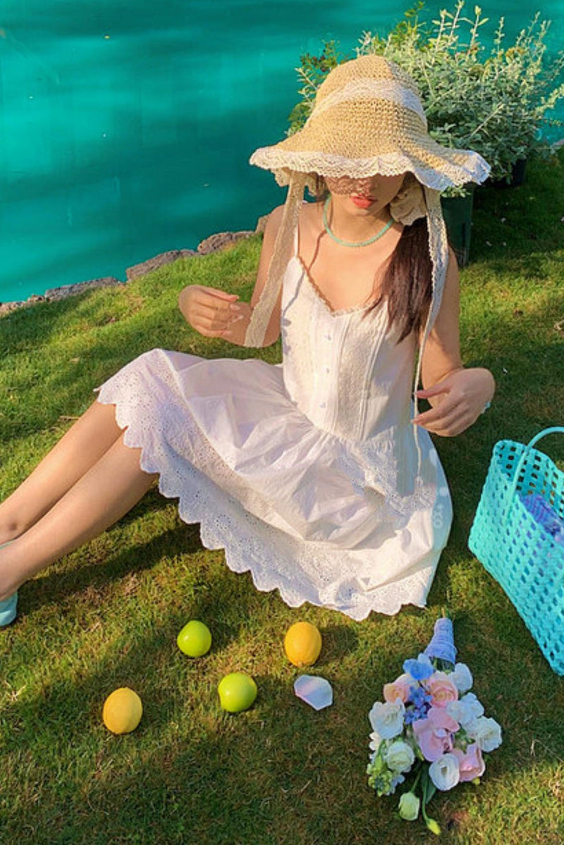Lace Patchwork Strap Dress