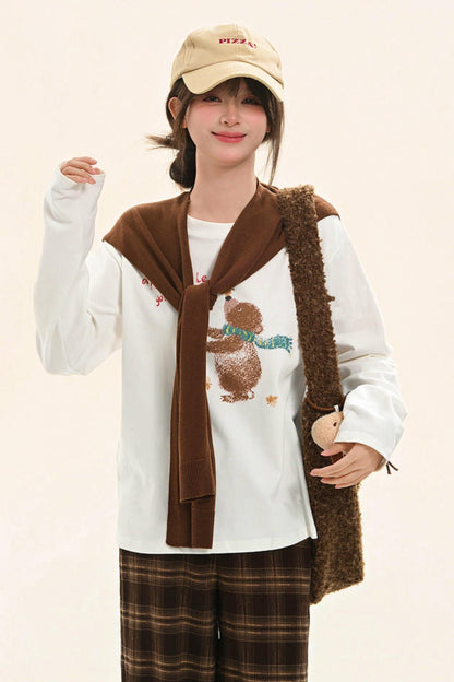Sweet Bear Print Top