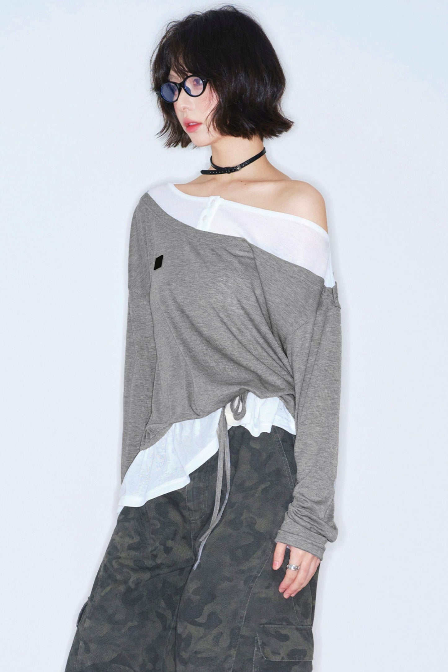 Asymmetrical Off Shoulder Top