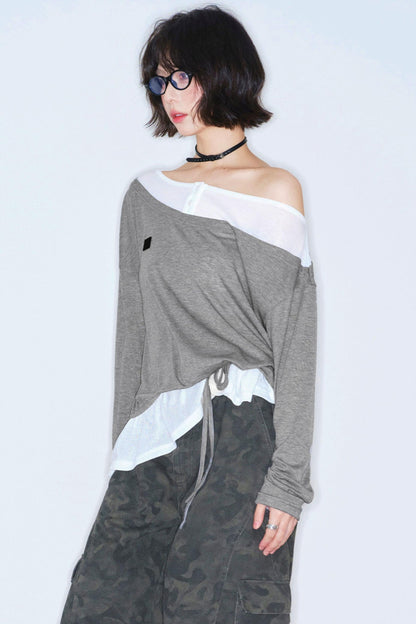 Asymmetrical Off Shoulder Top