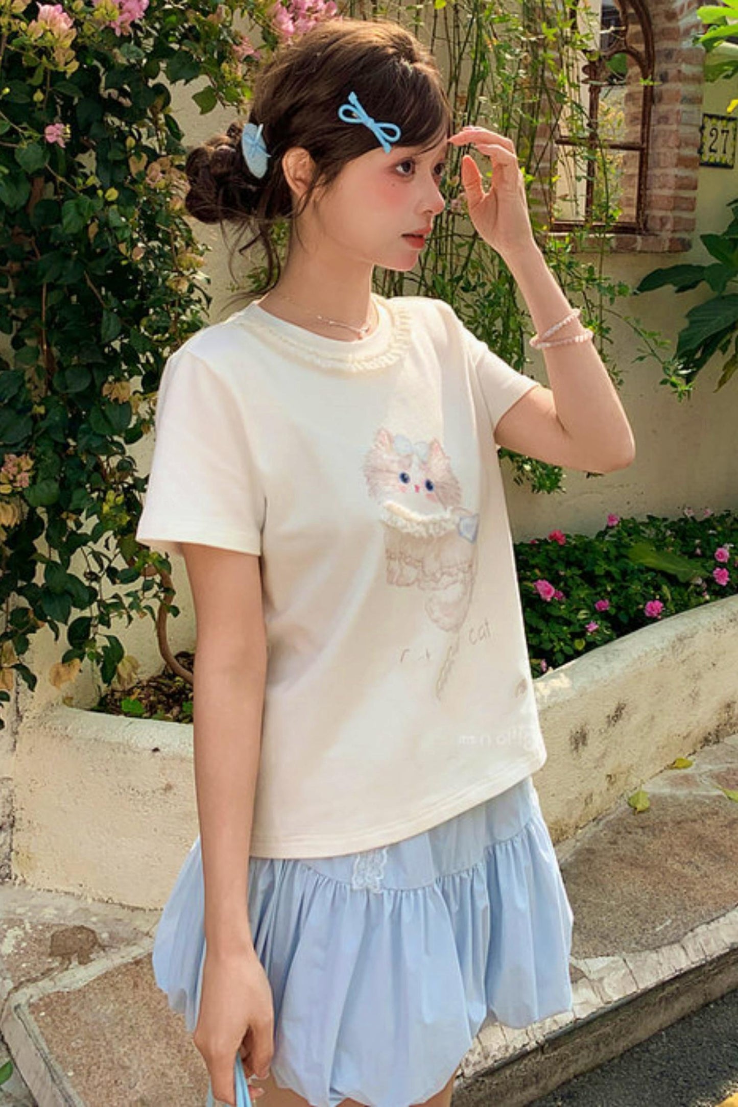 Cat Print Summer Top