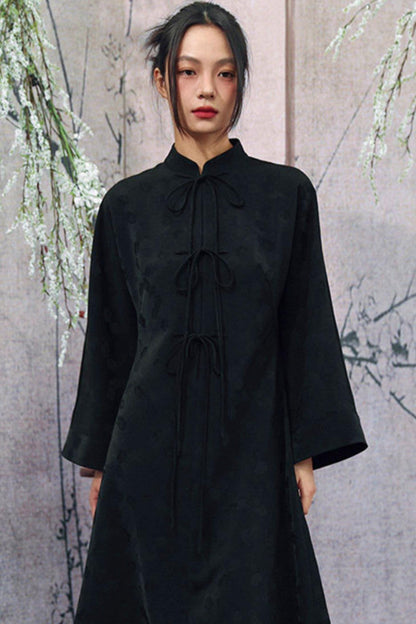 Jacquard Chinese-style Long Dress