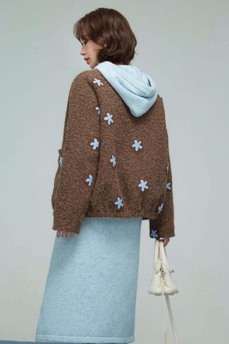 Ice Sweet Knit Hooded Dress