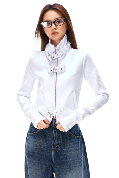 Cyberpunk Slim Fit Zip Tops