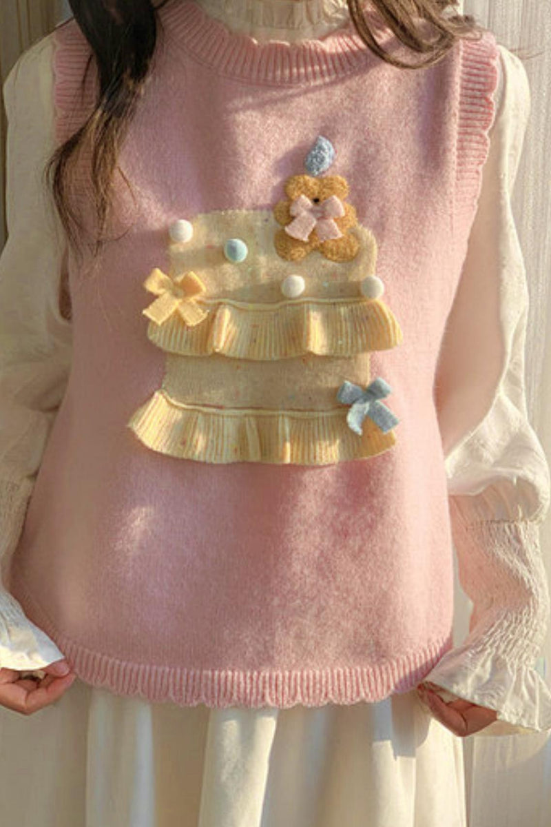 Mori Girl Knitted Vest + Dress