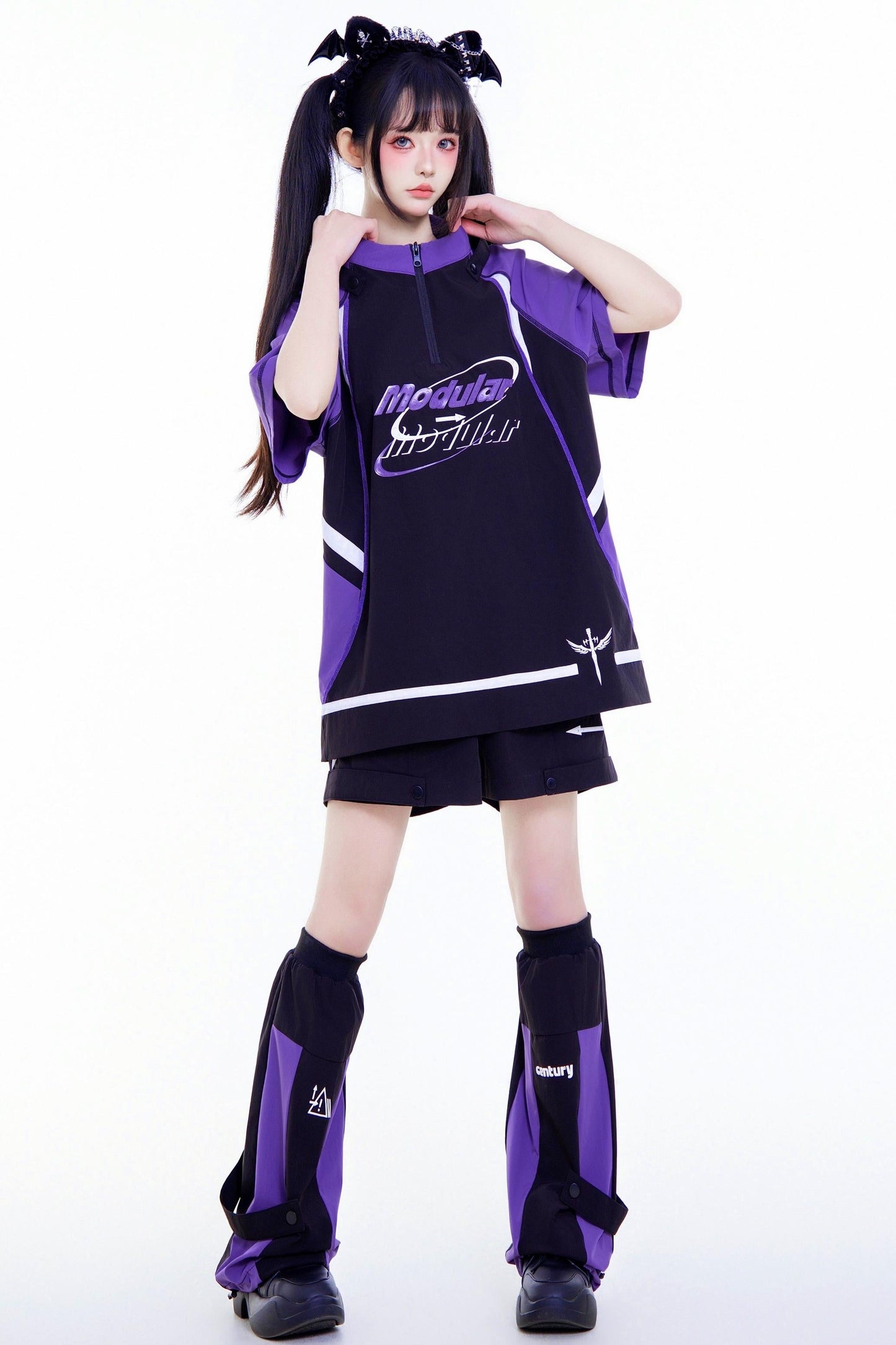 Pre-order Item: Y2k Subculture Cyber T-shirt + Shorts + Leg Covers