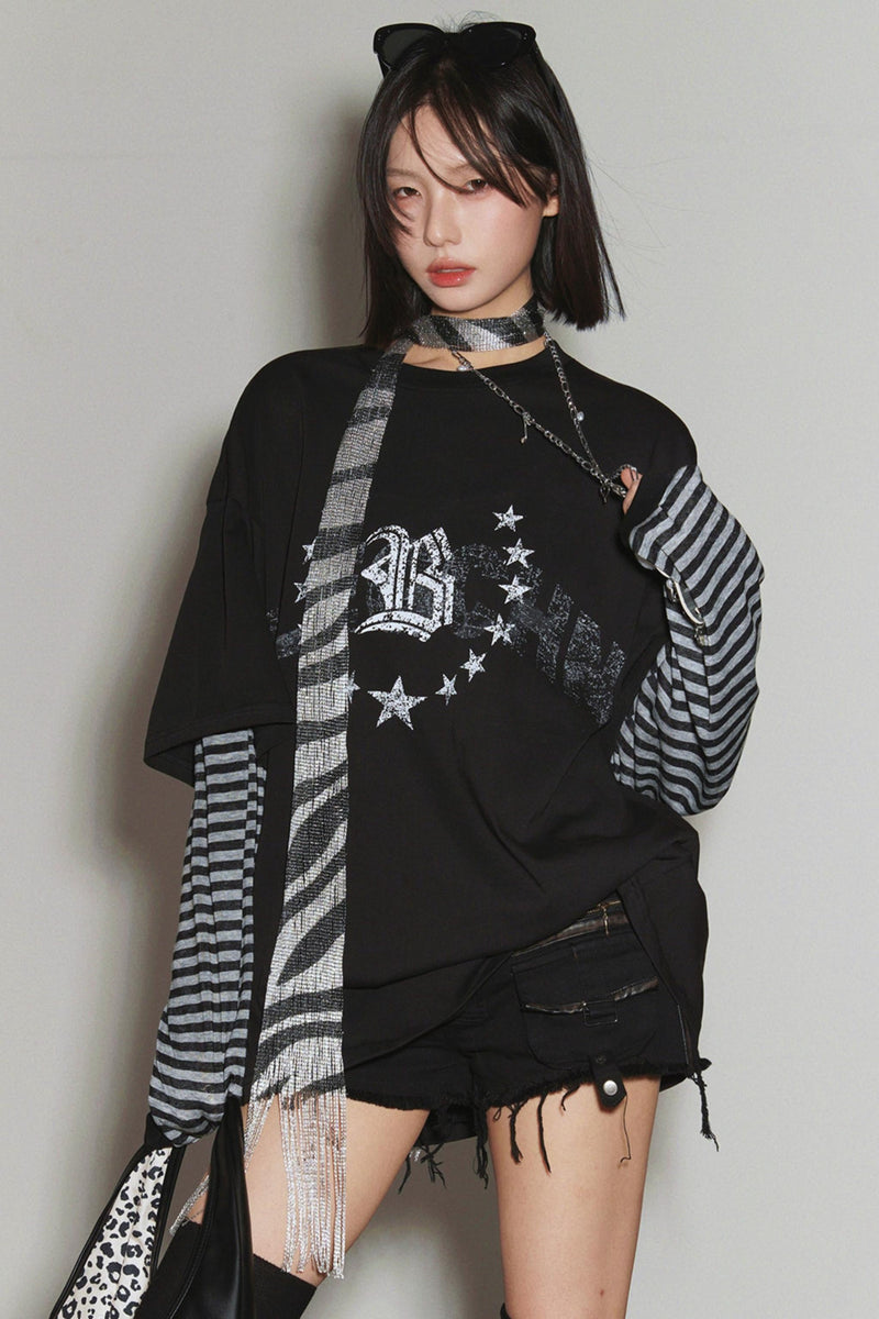 Gravity Patchwork Color Block Top