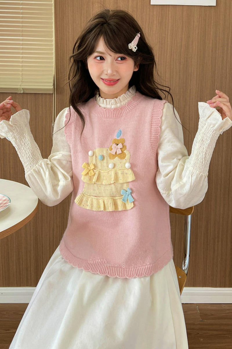 Mori Girl Knitted Vest + Dress