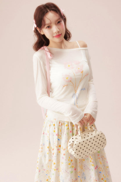 Gardenia Whispering Off-shoulder Blouse
