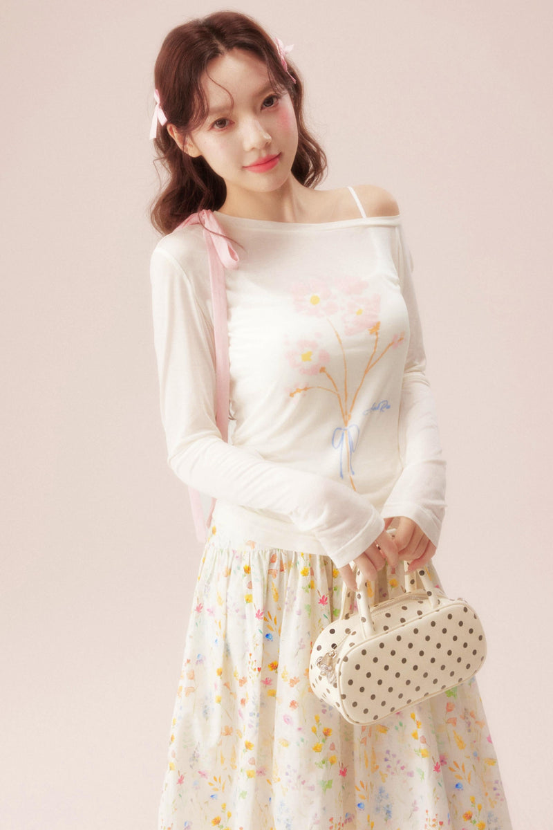 Gardenia Whispering Off-shoulder Blouse