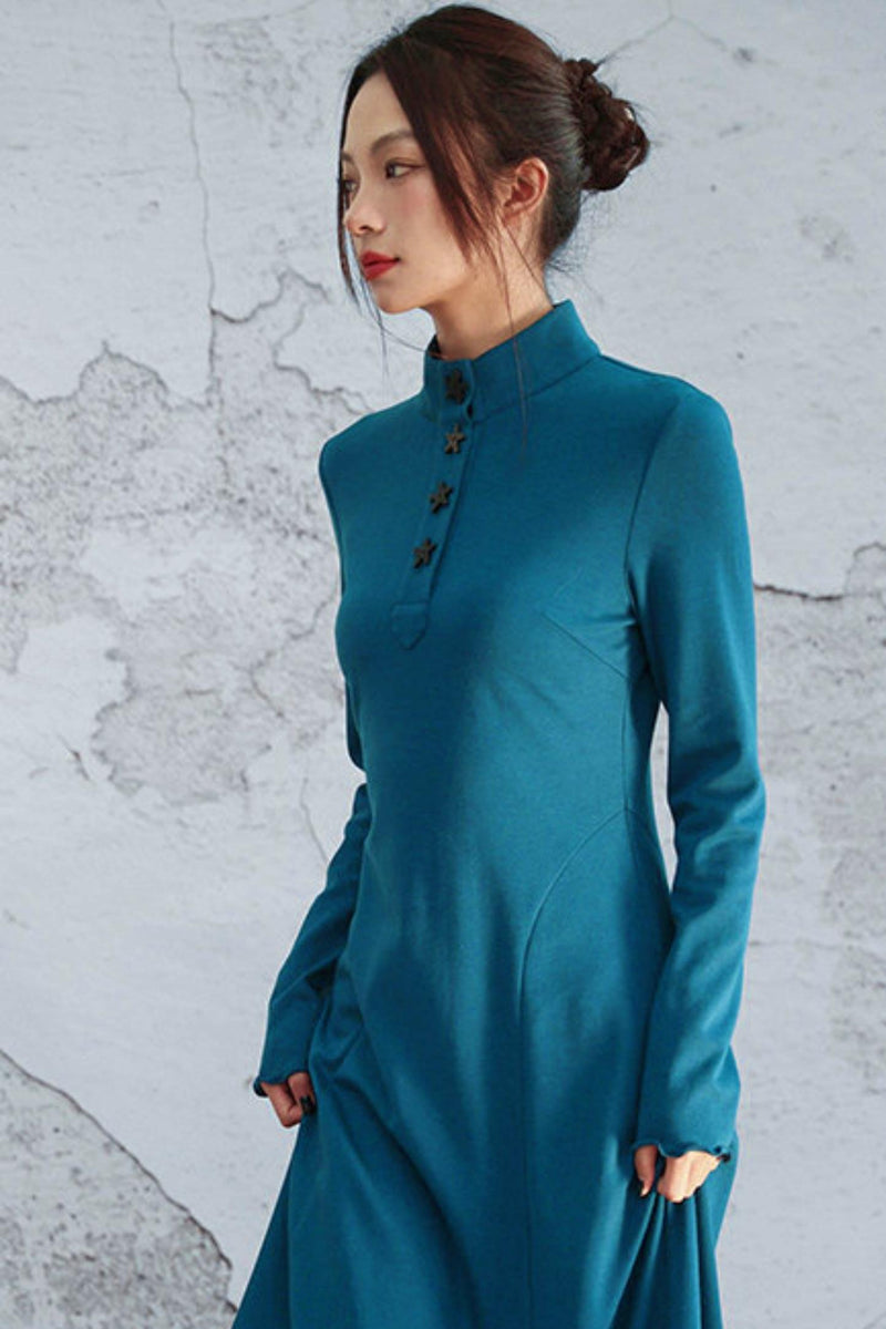 Blue Mode Chinese-style Dress