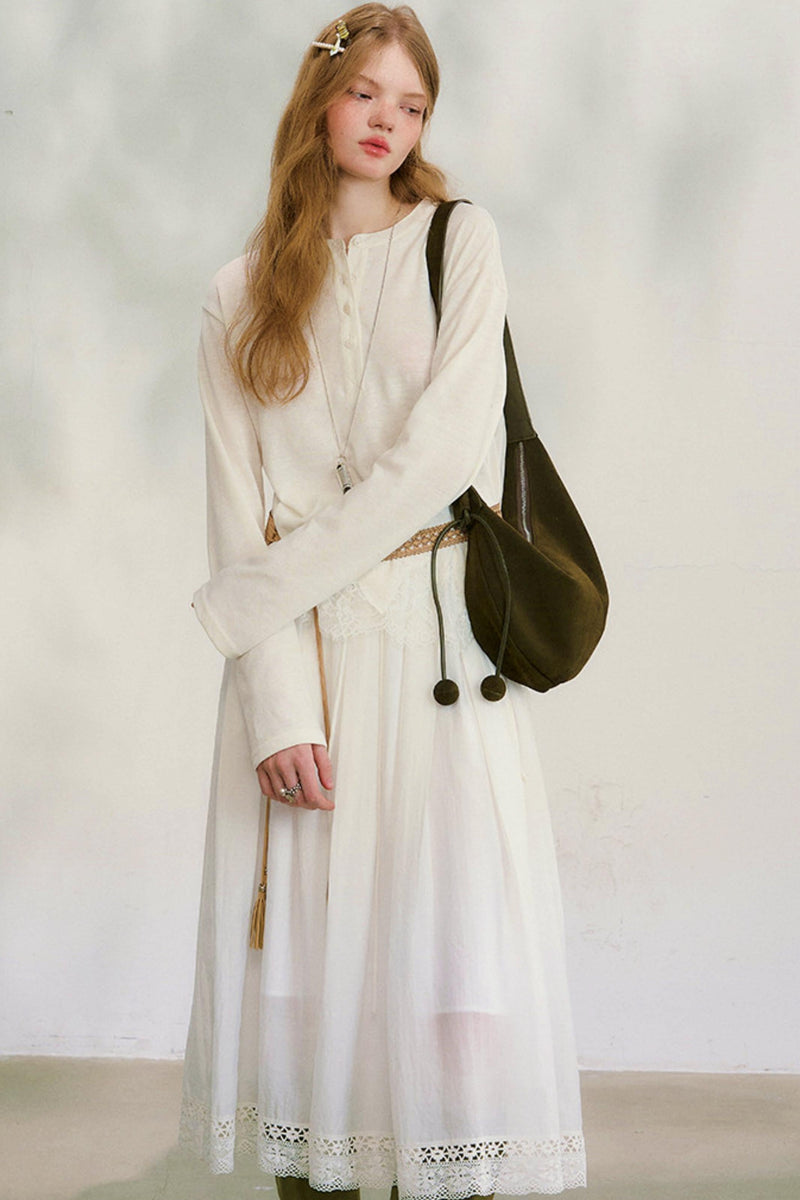 Swinging Silhouette Lace Blouse