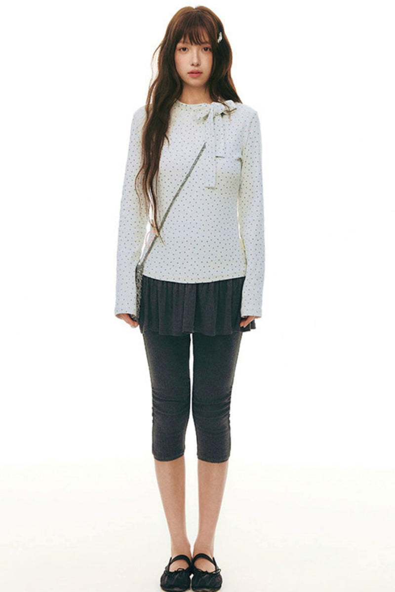 Star Tie-neck Slim Fit Top