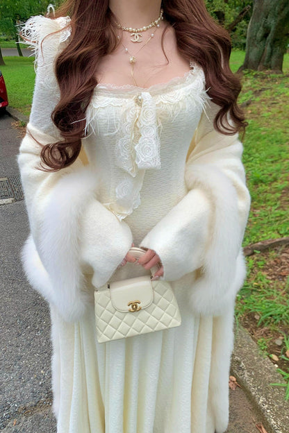 French Sweet Slim Lace Dress