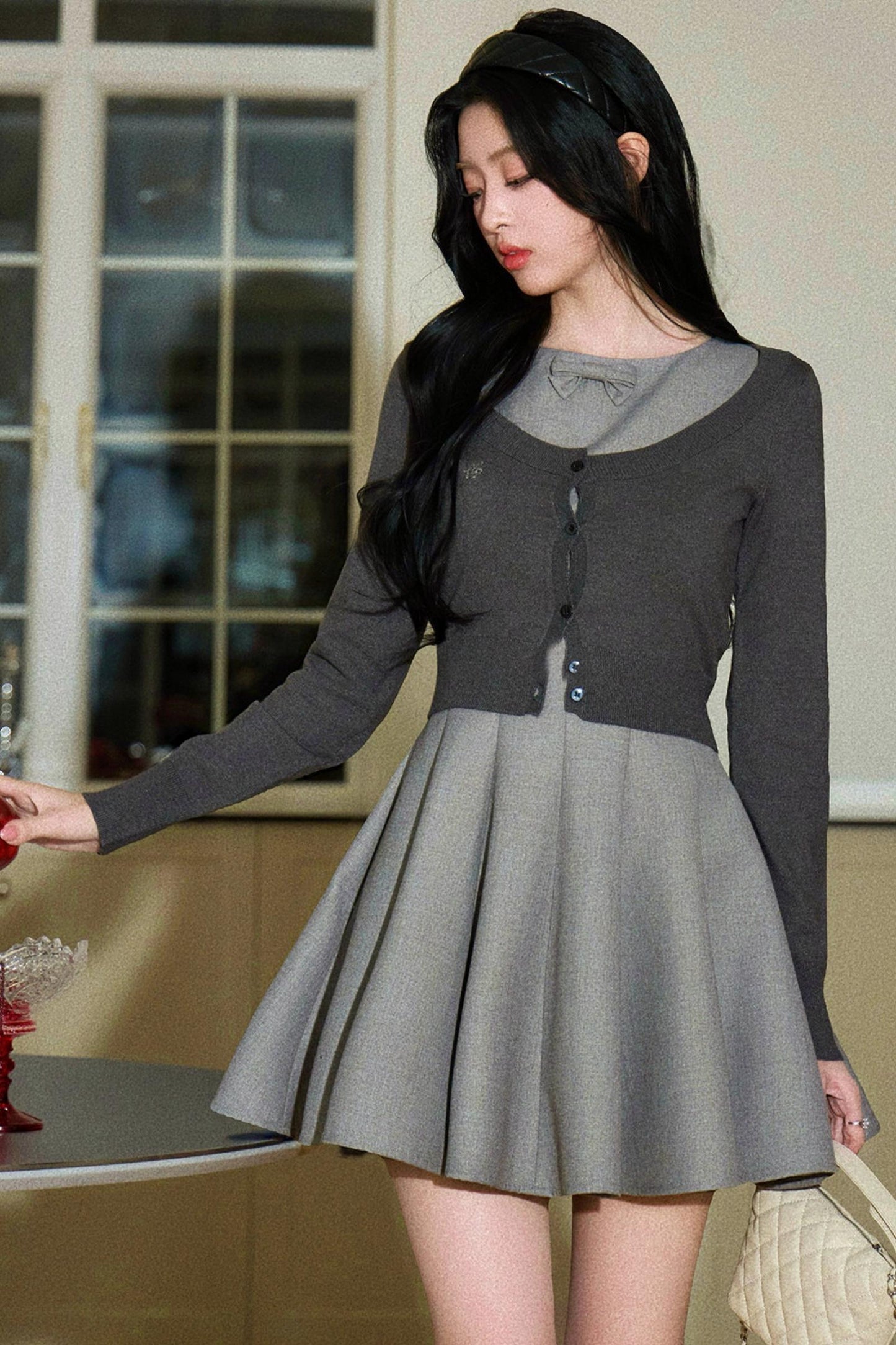 Sleeveless Dress + Cardigan