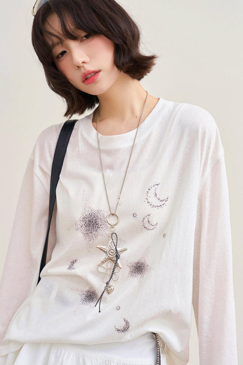 Sheer Moon Design Top