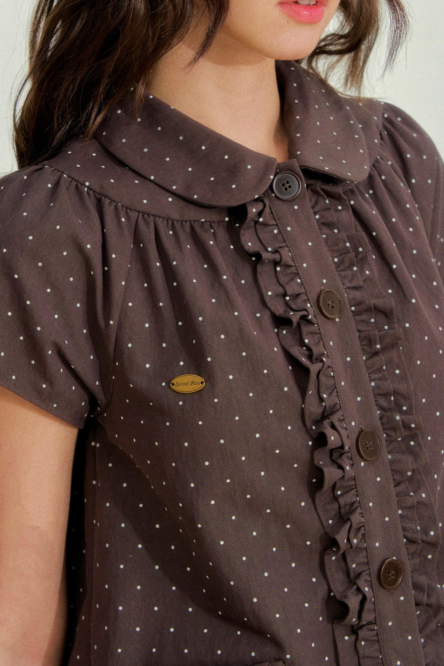 Dot Ruffle Top + Skirt