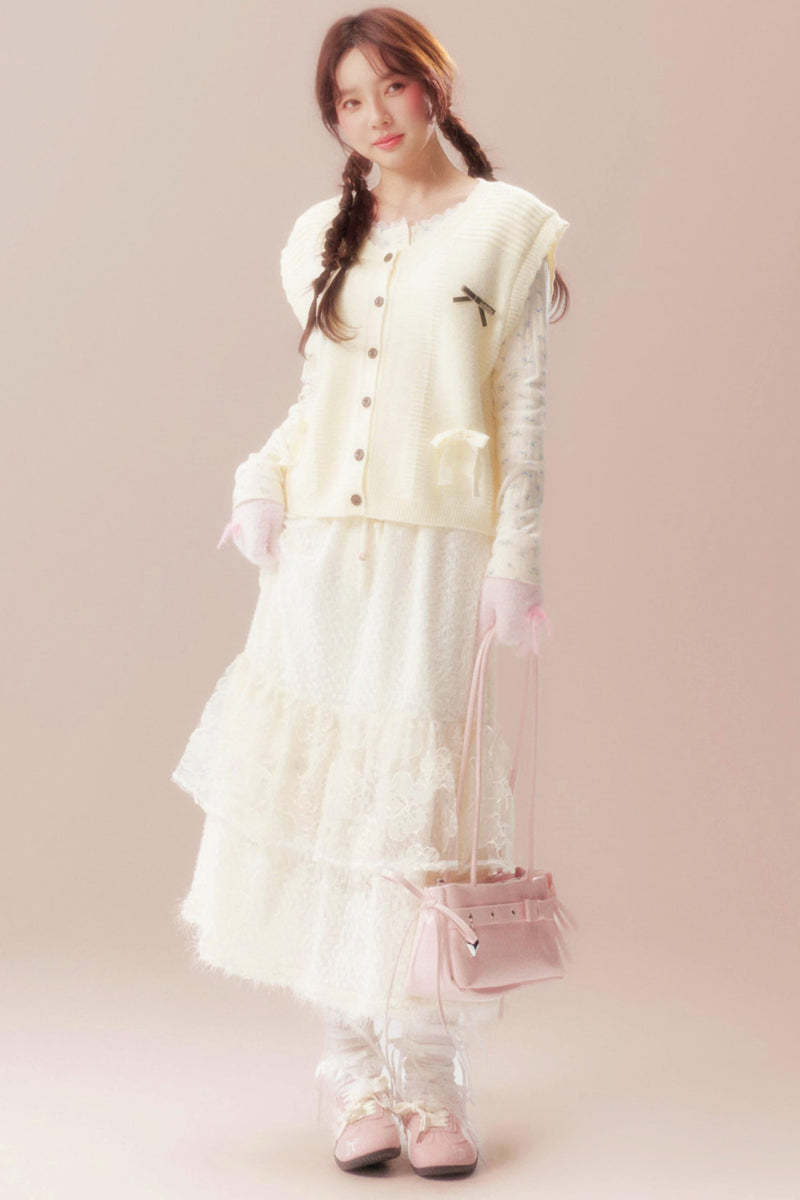 Moonlight Song Ribbon Knit Vest