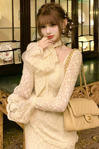 French Style Lace Mermaid Dress