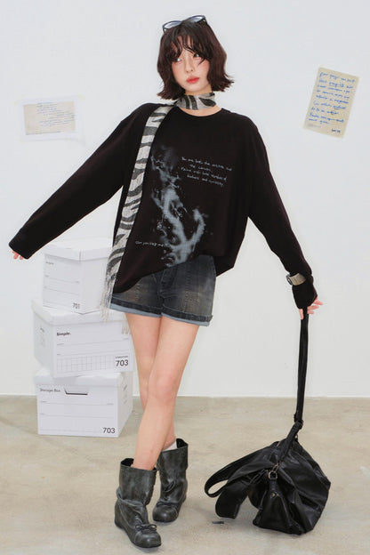 Mode Loose Raglan Top