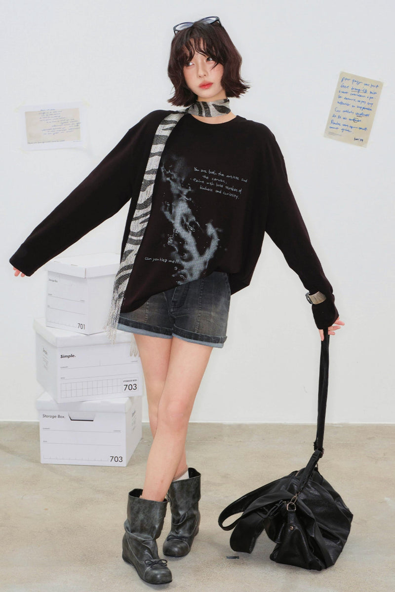 Mode Loose Raglan Top