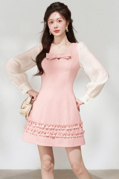 Sweet Pink Ruffle Dress