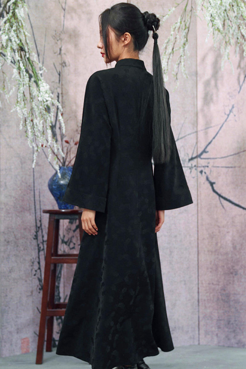 Jacquard Chinese-style Long Dress
