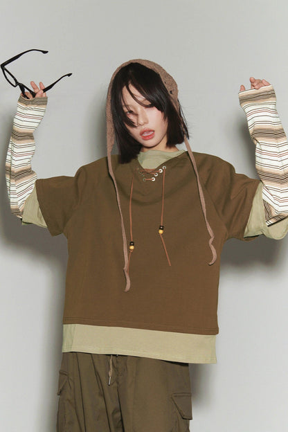 Gravity Patchwork Color Block Top