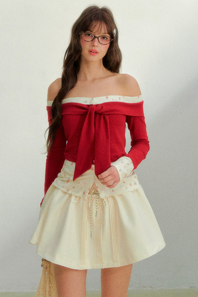 Cherry Tie Up Top