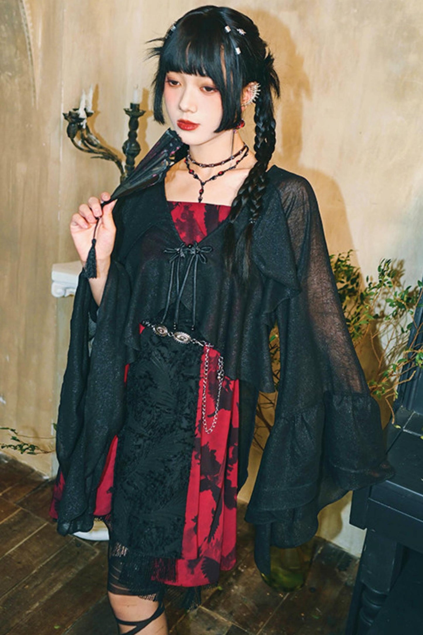 Dark Crow Chiffon Dress