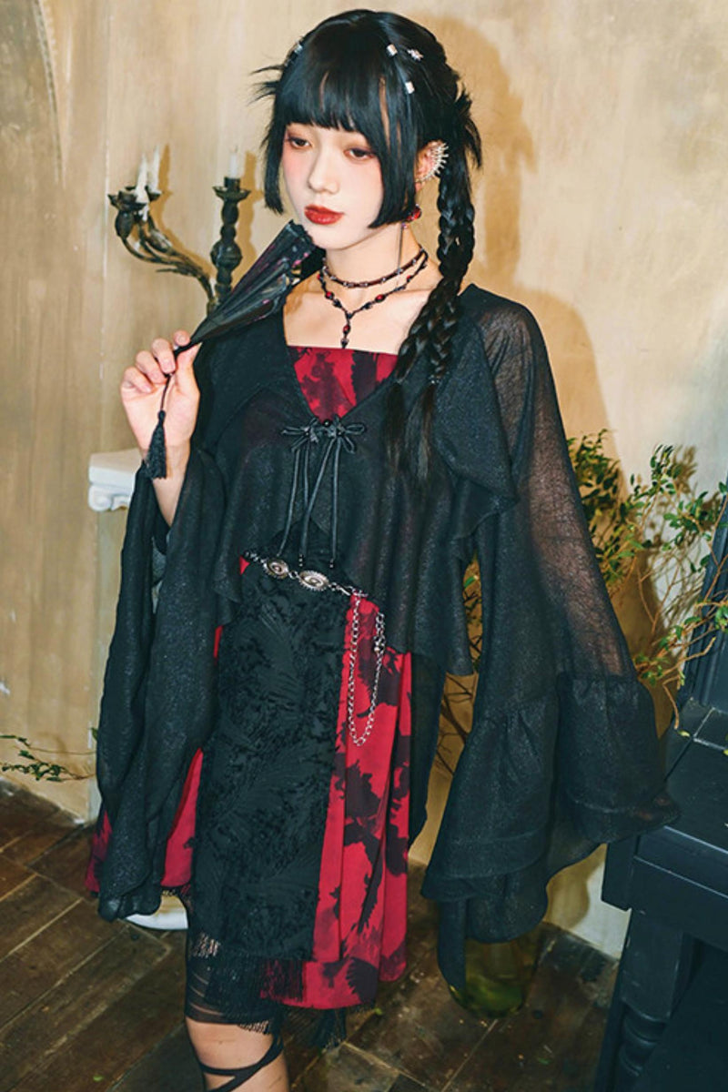 Dark Crow Chiffon Dress