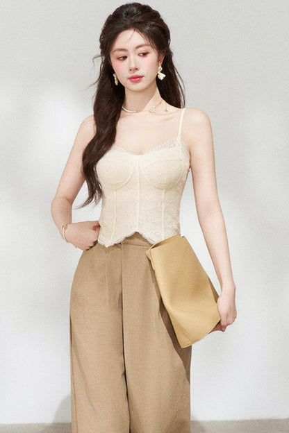 Lace Slim-fit Camisole Top