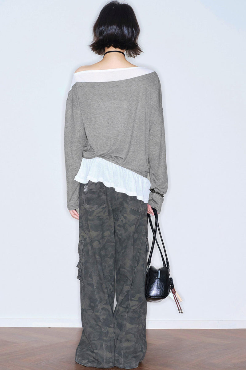 Asymmetrical Off Shoulder Top