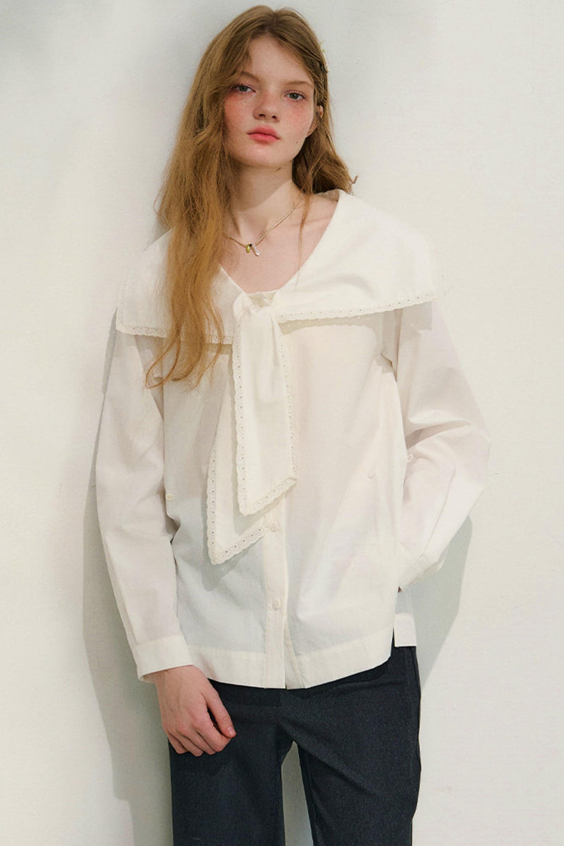 French Sailor Collar Blouse