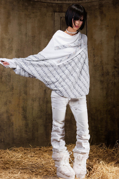 Stacked Color Batwing Top