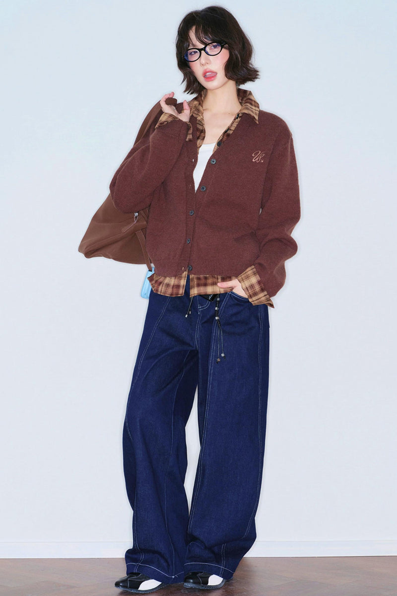 Fake Two Piece Knit Sweater