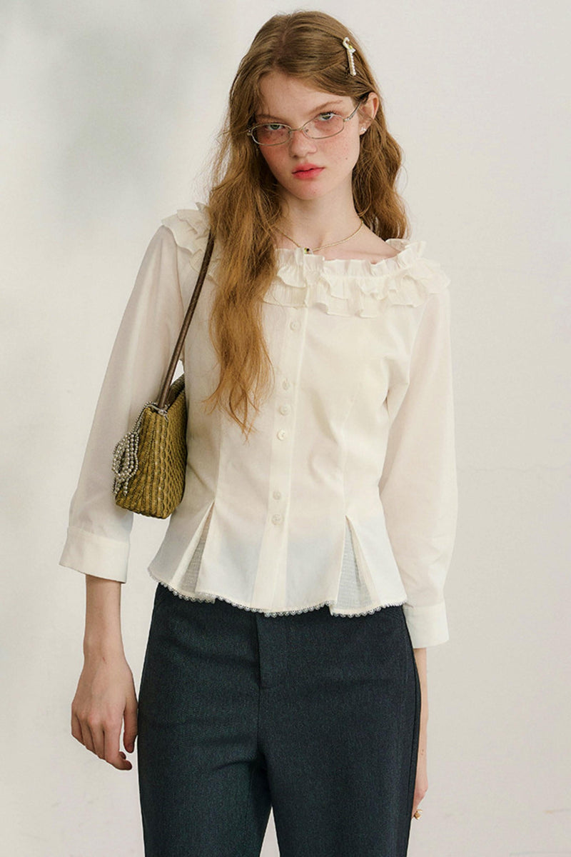 Love Ruffled Lace Blouse