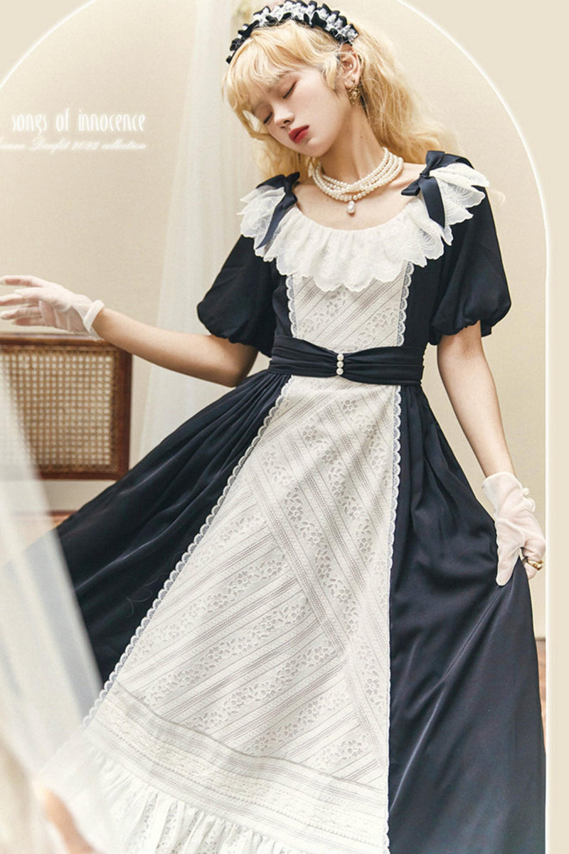 Lace Ribbon Maid Lolita Dress