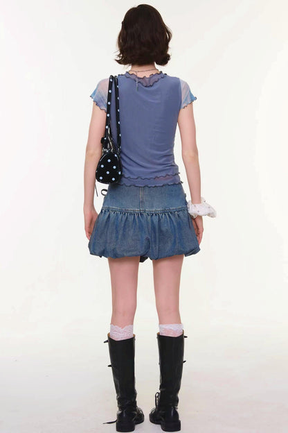 Rabbit Dream Cat Print Top